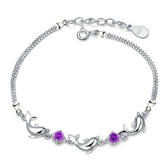 Luminous Crystal Dolphin Bracelet