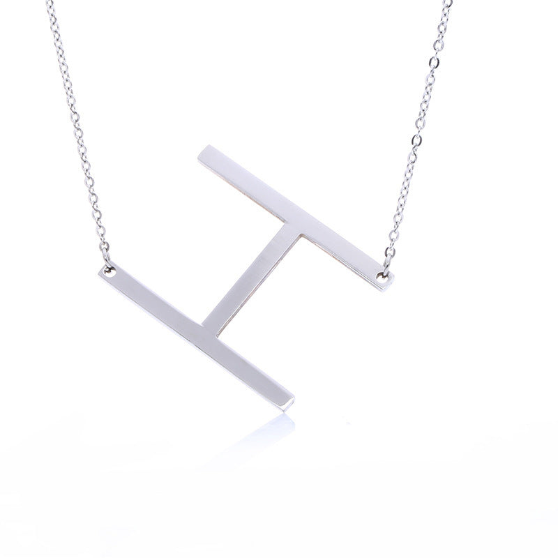 Initial Letter Pendant Necklace