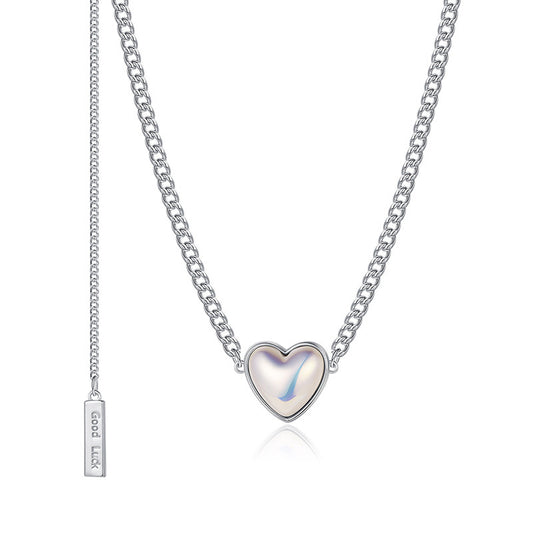 Pearled Heart Drop Necklace