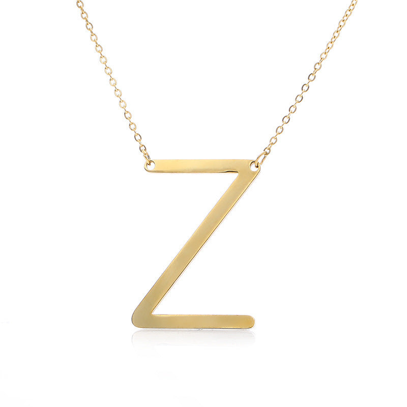 Initial Letter Pendant Necklace