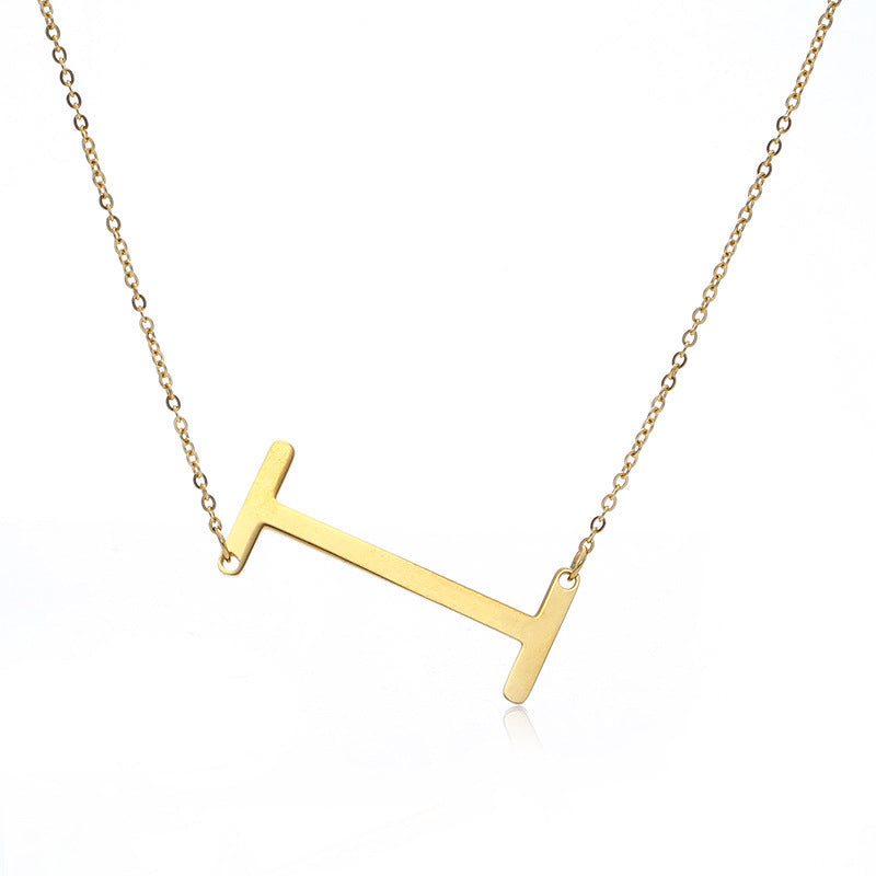 Initial Letter Pendant Necklace