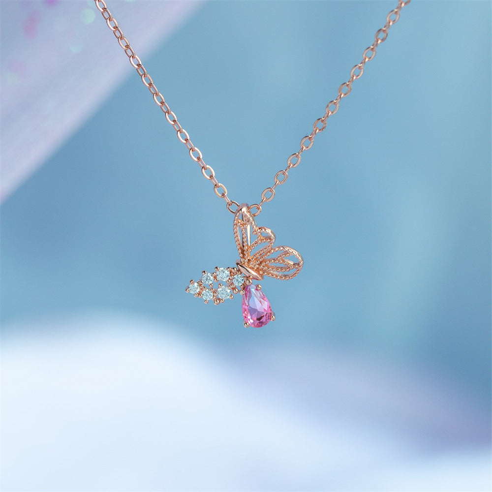 Sparkling Butterfly Grace Necklace