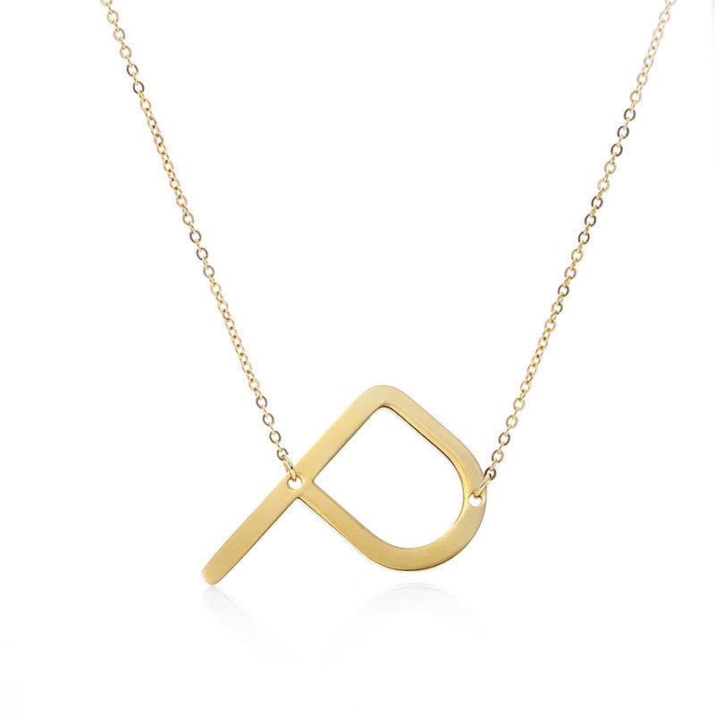 Initial Letter Pendant Necklace