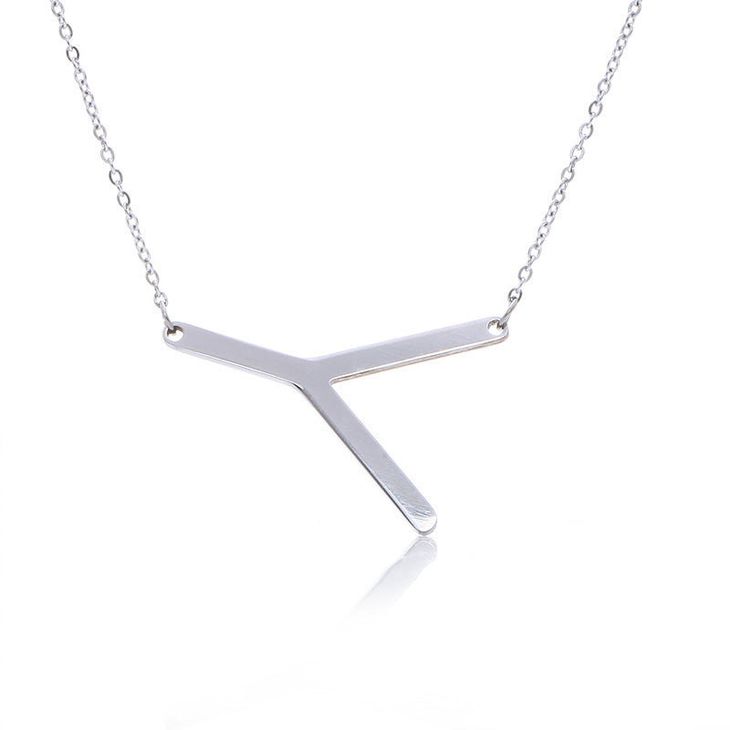 Initial Letter Pendant Necklace