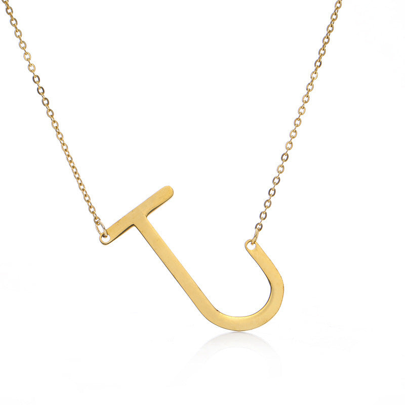 Initial Letter Pendant Necklace