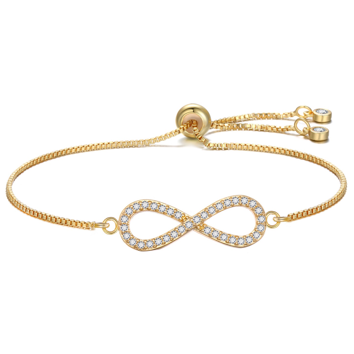 Infinity Gilded Charm Bracelet