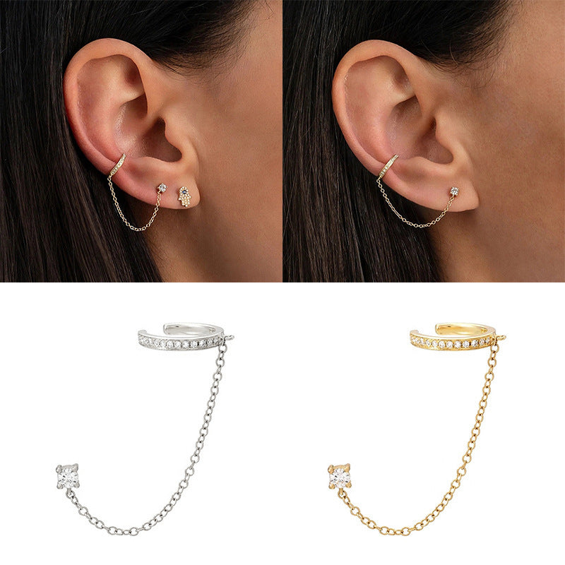 Cuff Linked Chain Earring