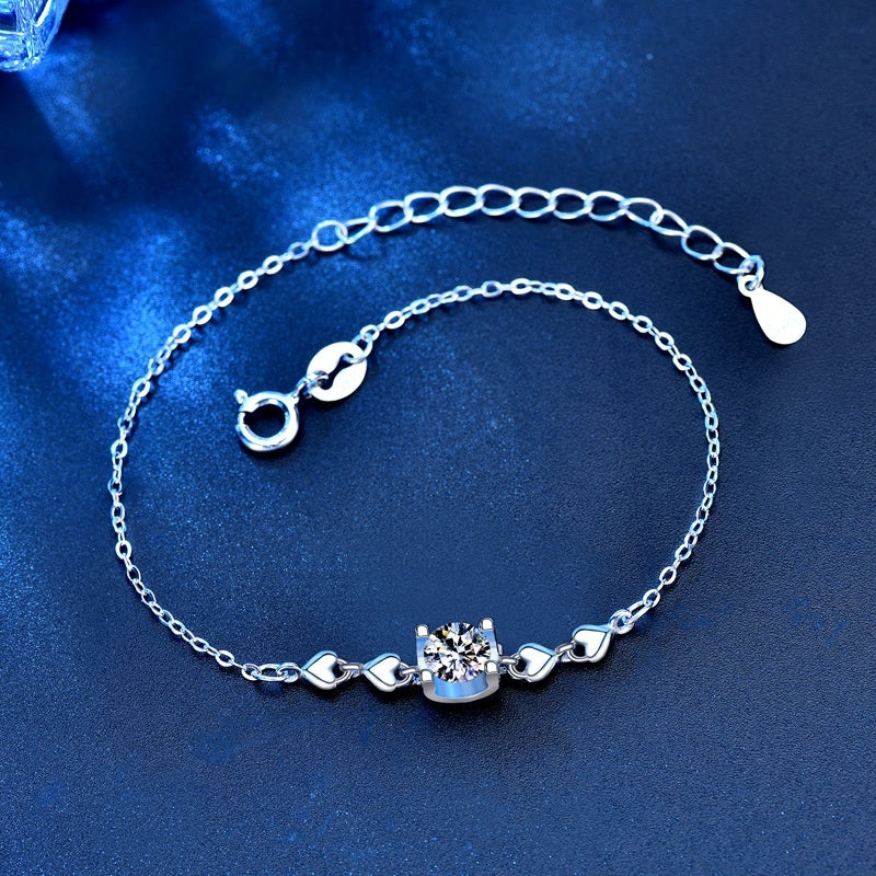 Sparkling Moissanite Diamond Love Bracelet