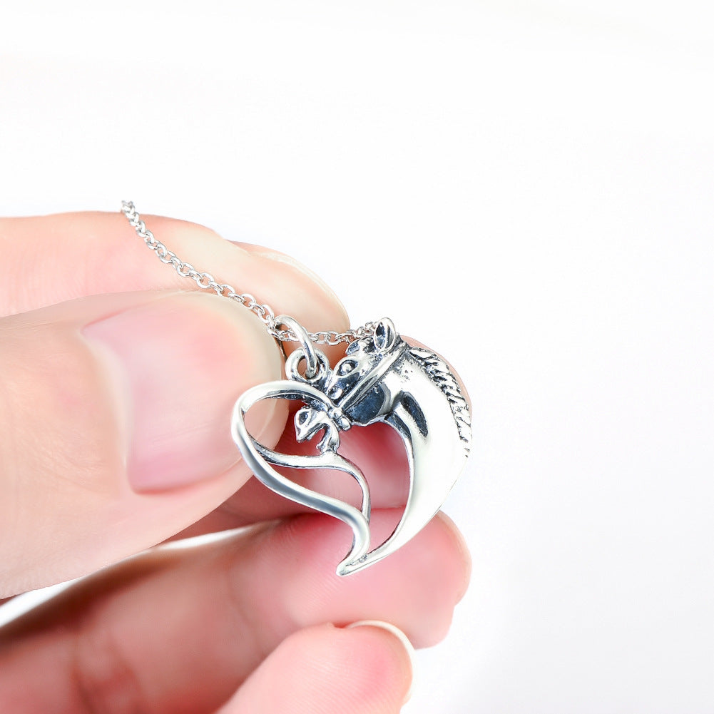 Silver Mare Spirit Charm Necklace