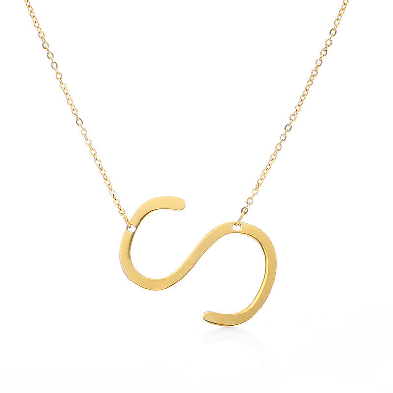 Initial Letter Pendant Necklace