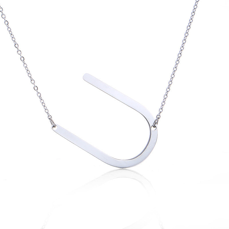 Initial Letter Pendant Necklace