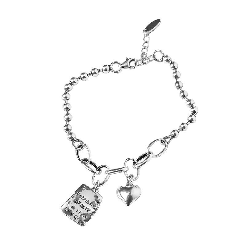 Uneven Silver Chain Bracelet