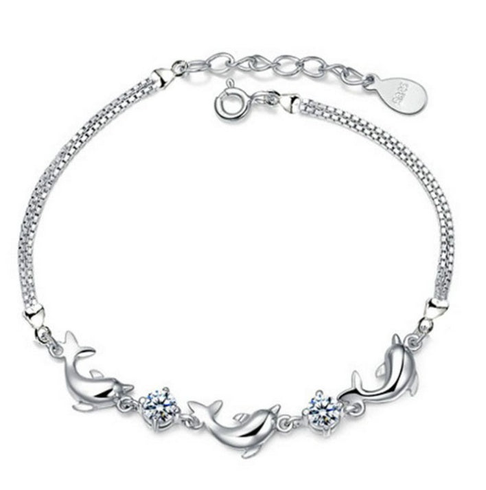 Luminous Crystal Dolphin Bracelet