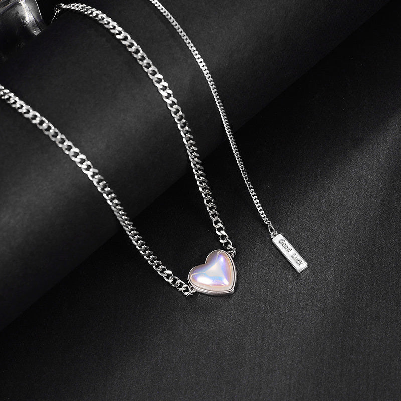 Pearled Heart Drop Necklace