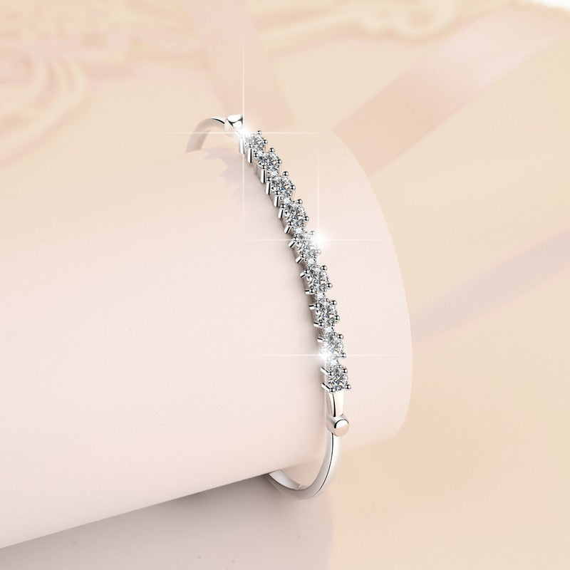 Radiant Silver Tennis Bracelet