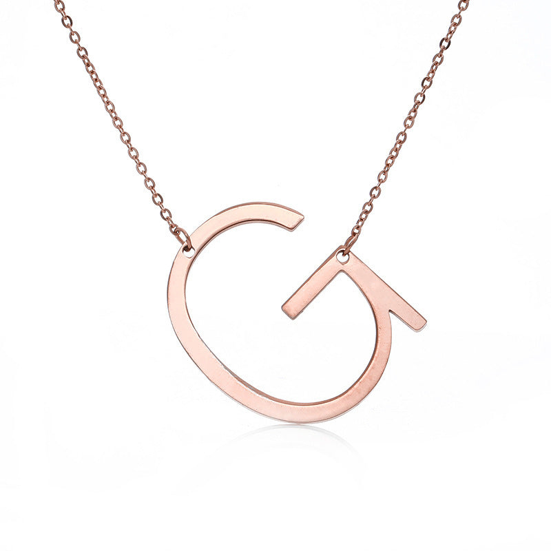 Initial Letter Pendant Necklace