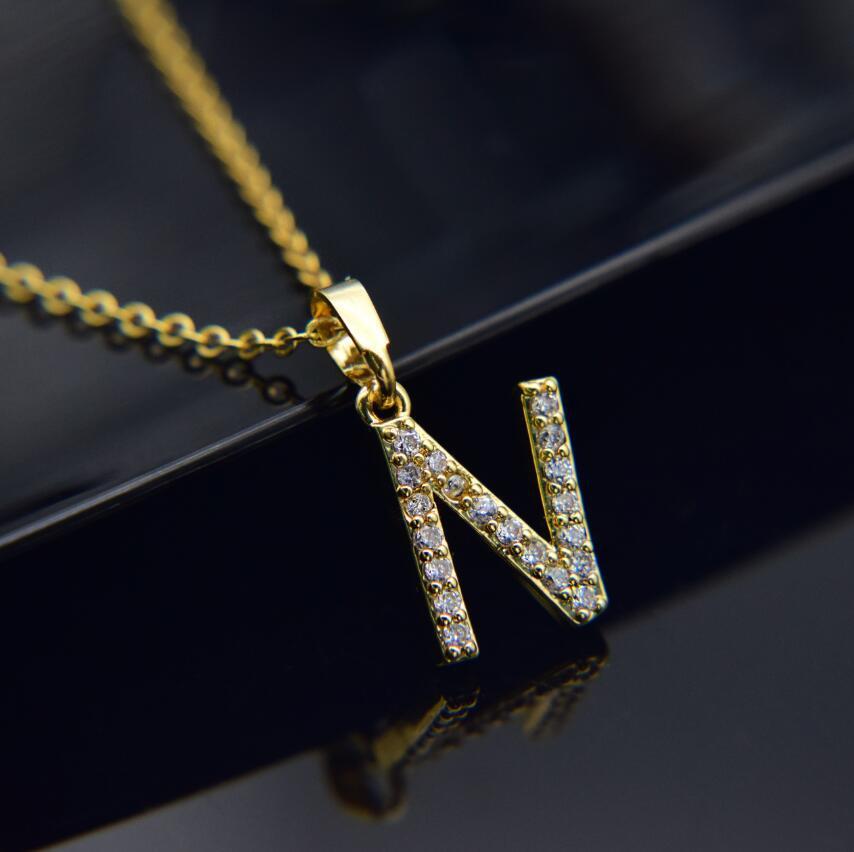 Elegant Zircon Initial Necklace