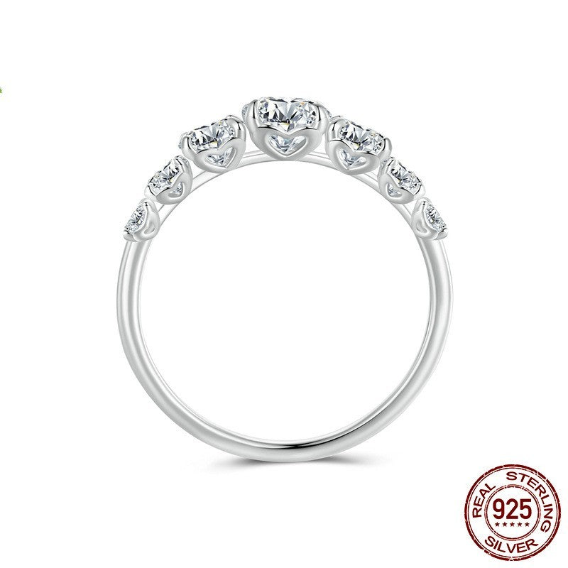 Silver Sparkling Diamond Ring