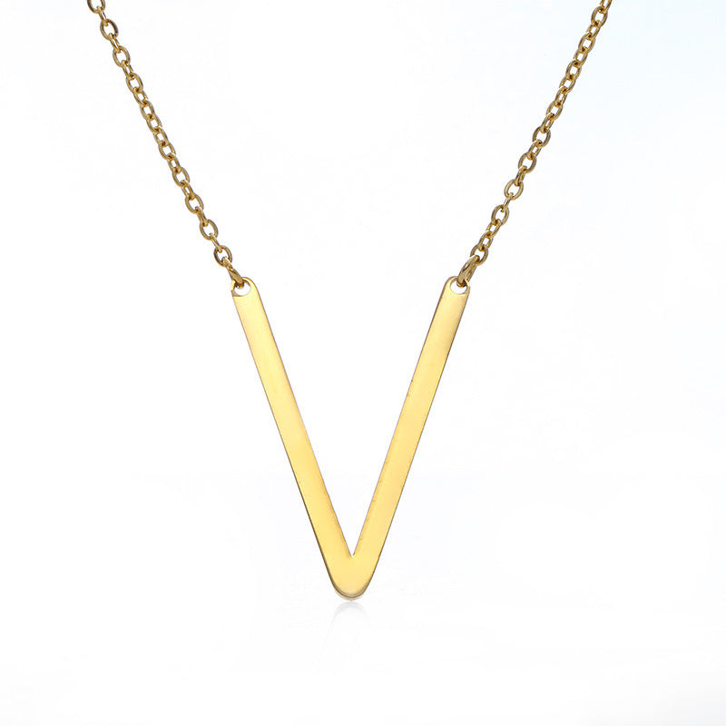 Initial Letter Pendant Necklace