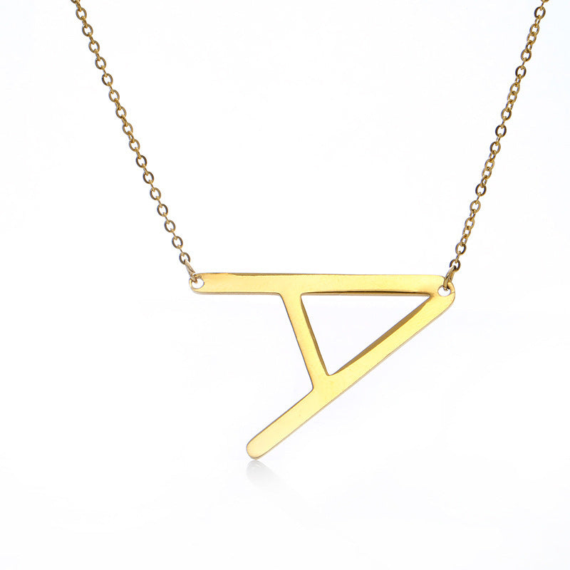 Initial Letter Pendant Necklace