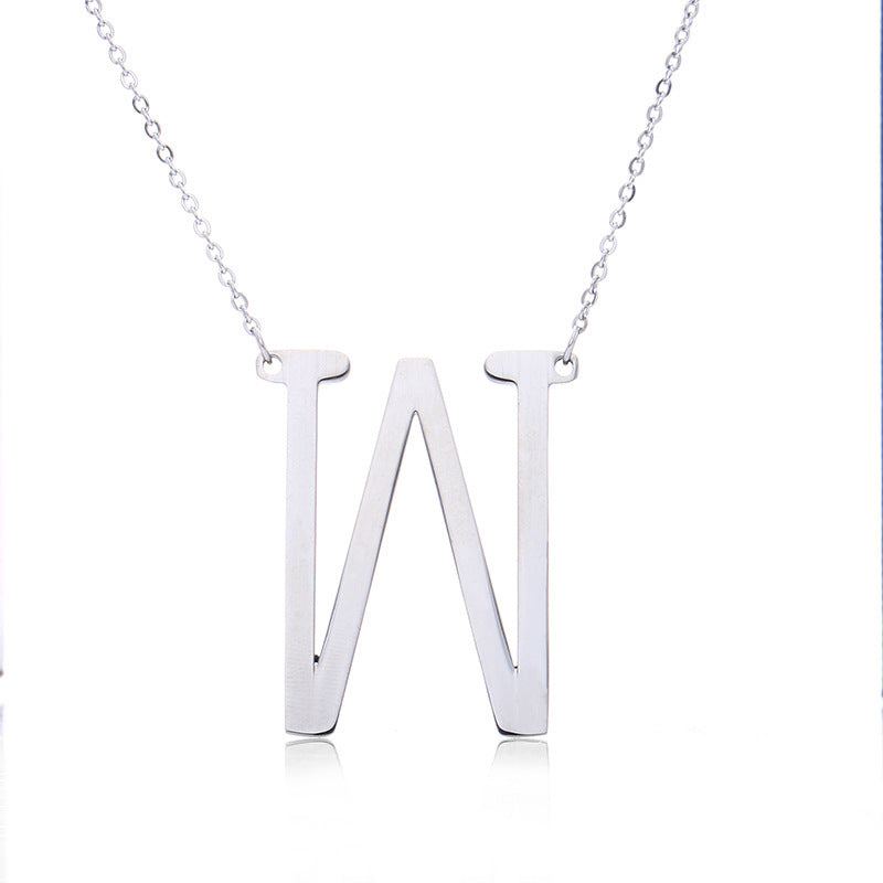 Initial Letter Pendant Necklace