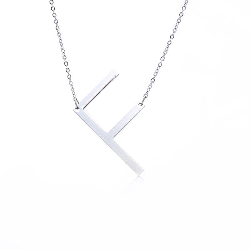 Initial Letter Pendant Necklace