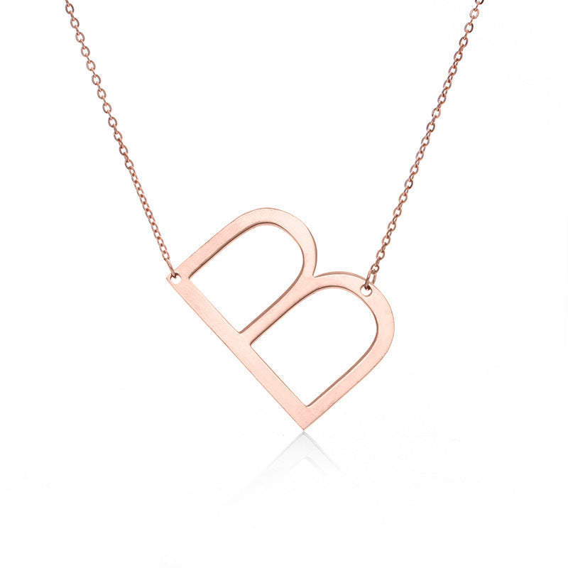 Initial Letter Pendant Necklace