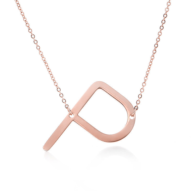 Initial Letter Pendant Necklace