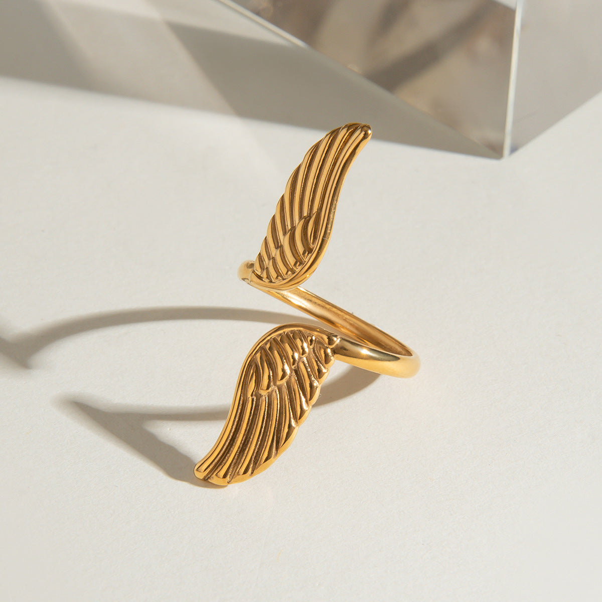 Dove Feather Wings Ring