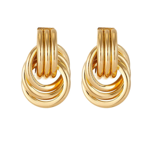 Golden Knot Stud Earring