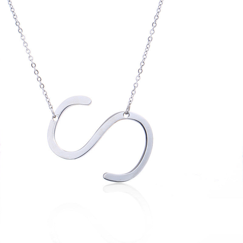 Initial Letter Pendant Necklace