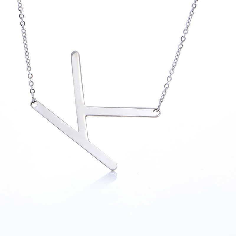 Initial Letter Pendant Necklace