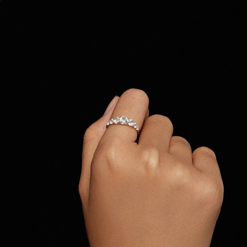 Silver Sparkling Diamond Ring