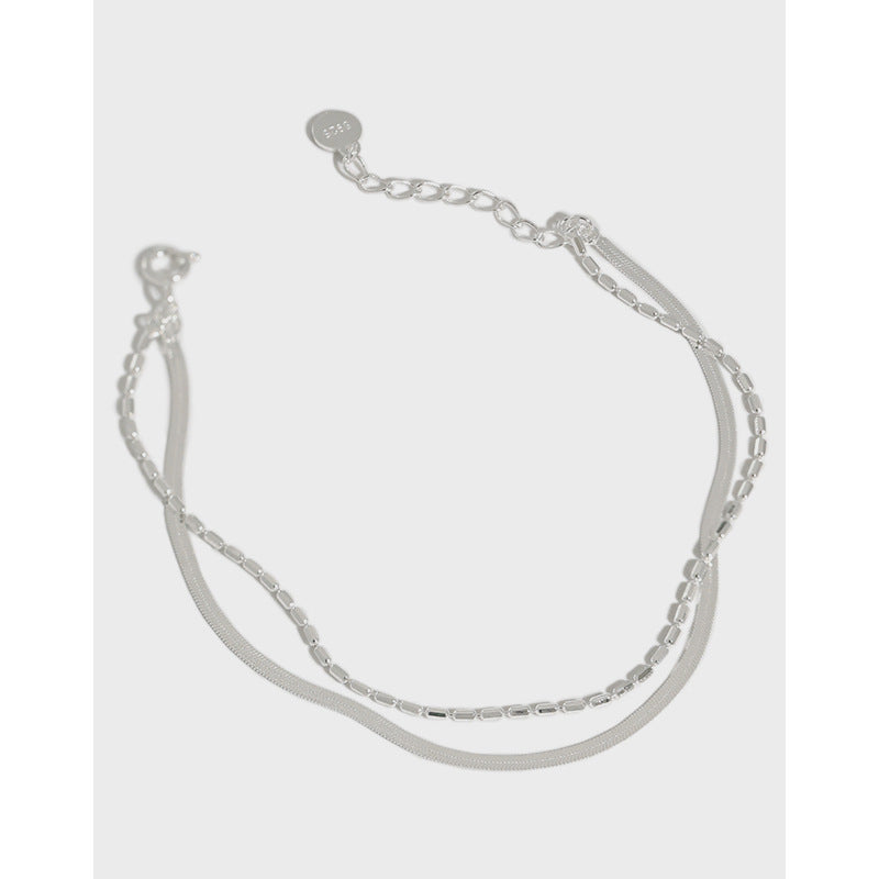 Double Layered Silver Bracelet