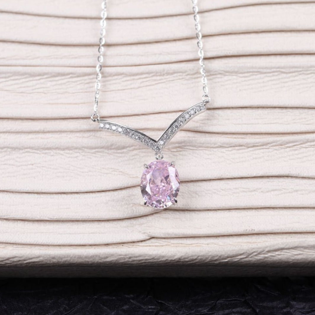 Lavender Ice Dazzling Bloom Necklace