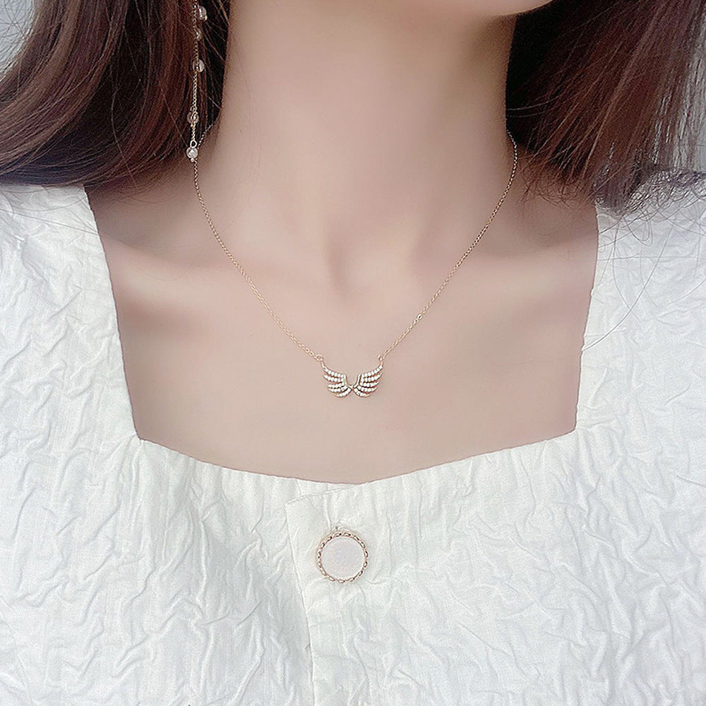 Angelic Feathered Wings Necklace