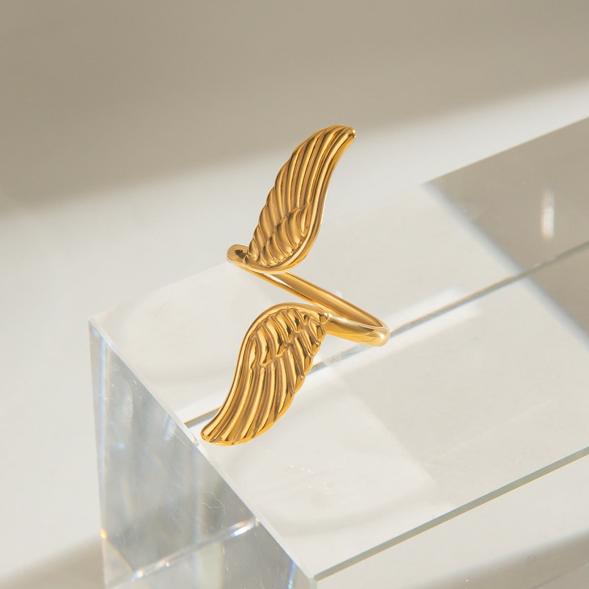 Dove Feather Wings Ring