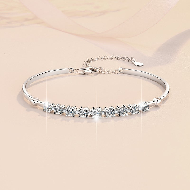 Radiant Silver Tennis Bracelet