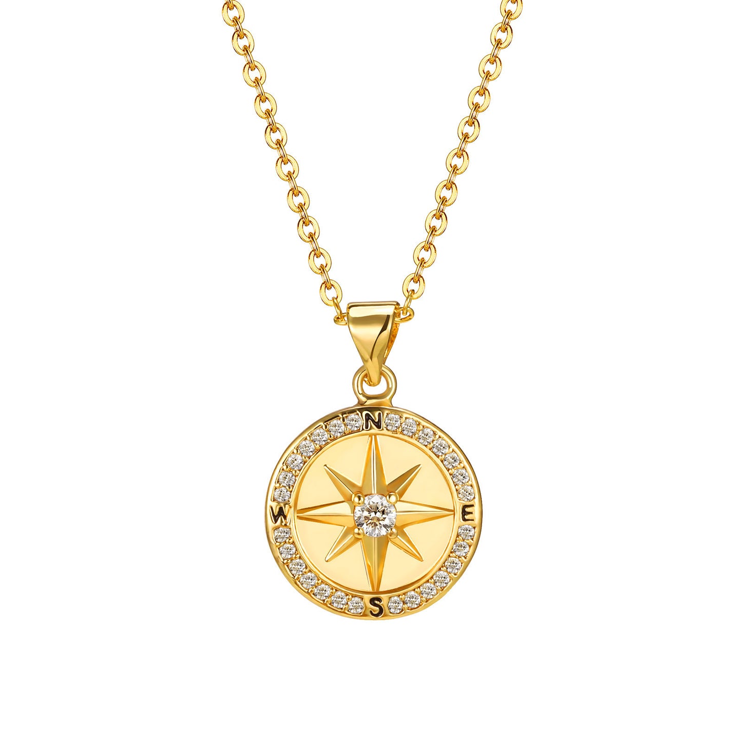 Gilded Compass Necklace