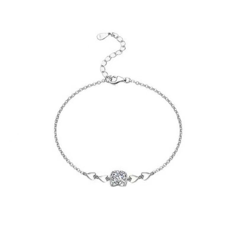 Sparkling Moissanite Diamond Love Bracelet