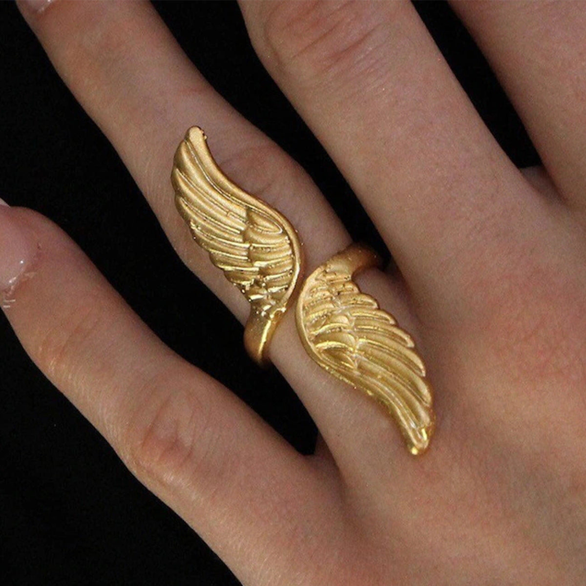 Dove Feather Wings Ring