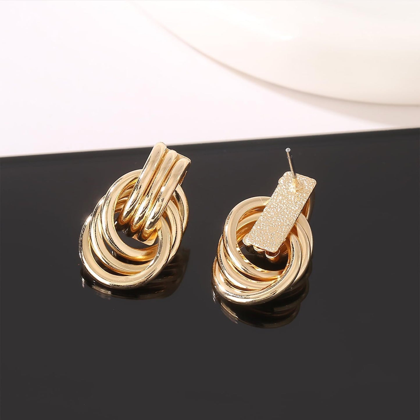 Golden Knot Stud Earring