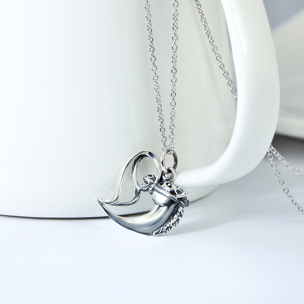 Silver Mare Spirit Charm Necklace