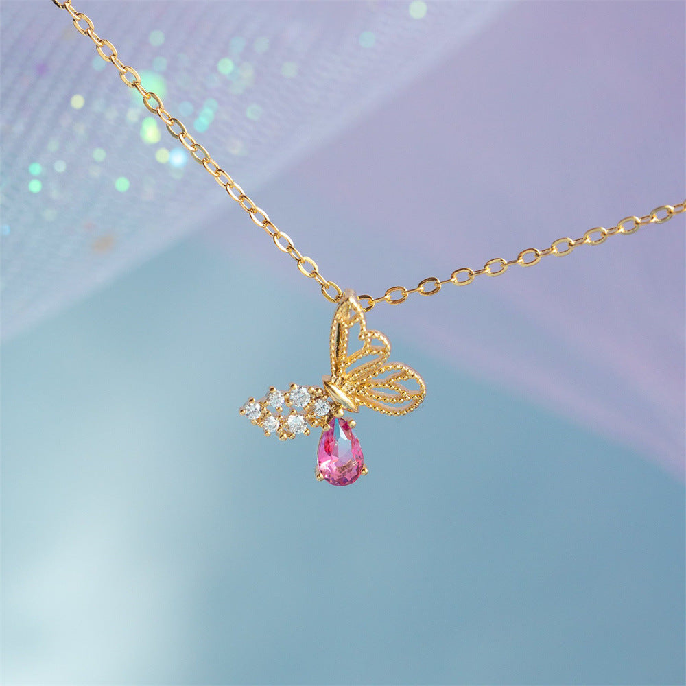 Sparkling Butterfly Grace Necklace