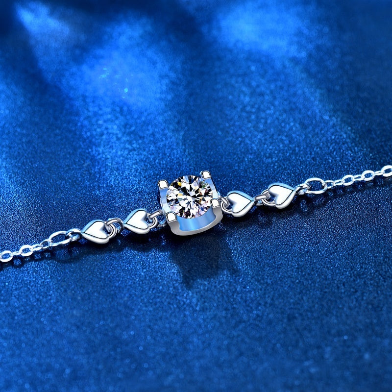 Sparkling Moissanite Diamond Love Bracelet