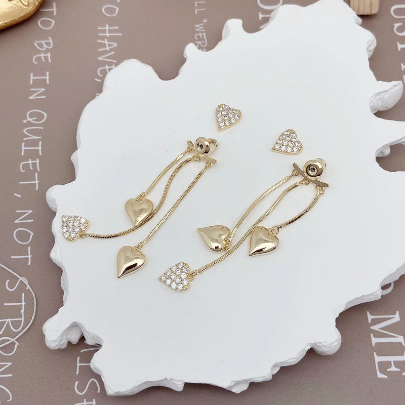 Luminous Heart Tassel Earring